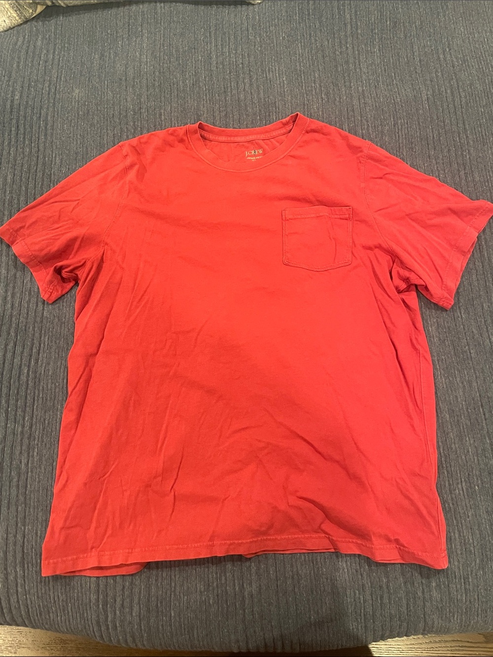J. Crew Men's Bright Red Pocket Tee